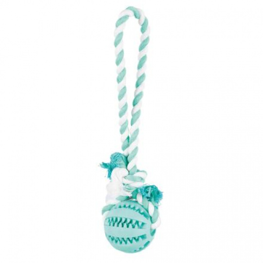 DentaFun preťahovadlo s loptičkou, 7 cm/24 cm