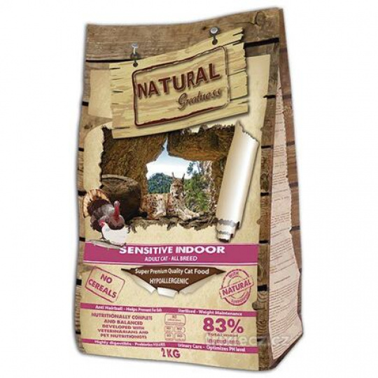 Natural Greatness Sensitive Indoor Cat Recipe /kuracie, morčacie/ 600 g Natural Greatness Sensitive Indoor Cat Recipe /kuracie, morčacie/ 600 g