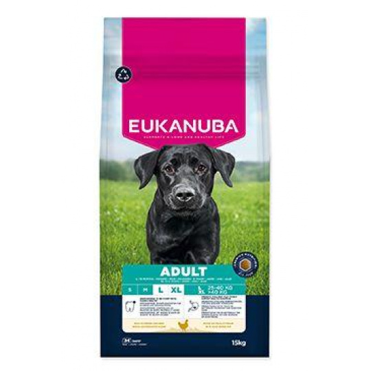 Eukanuba Dog Adult Large bohaté na čerstvé kuracie mäso 15kg Eukanuba Dog Adult Large bohaté na čerstvé kuracie mäso 15kg