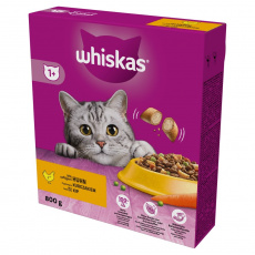 WHISKAS with delicious chicken - suché krmivo pro kočky - 800g