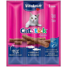 VITAKRAFT CatStick Classic Cod and saithe - pamlsek pro kočky - 18g