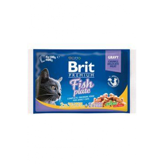 Brit Premium Cat kapsička Fish Plate 400g (4x100g) Brit Premium Cat kapsička Fish Plate 400g (4x100g)