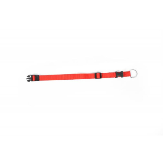 Obojok DUVO+ Nastaviteľný nylon červený 40-65 cm/ 25 mm