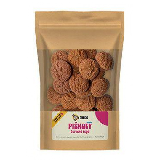 DINGO piškóty s červenou repou bezlepkové 250g DINGO piškóty s červenou repou bezlepkové 250g