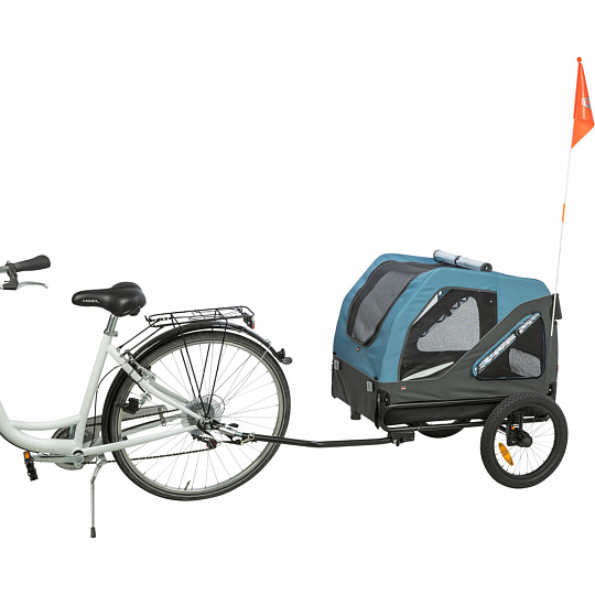Vozík za bicykel, M: 81 x 102 x 102/145 cm, modrá/sivá