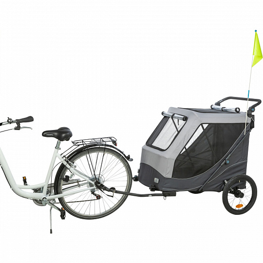 Vozík za bicykel s funkciou rýchleho skladania, XL: 87.5 x 97 x 93/150 cm, nosnosť max. 45 kg, sivá Vozík za bicykel s funkciou rýchleho skladania, XL: 87.5 x 97 x 93/150 cm, nosnosť max. 45 kg, sivá