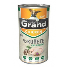 GRAND konz. deluxe pes kuracie s 1/2 kuraťa adult 1300g GRAND konz. deluxe pes kuracie s 1/2 kuraťa adult 1300g