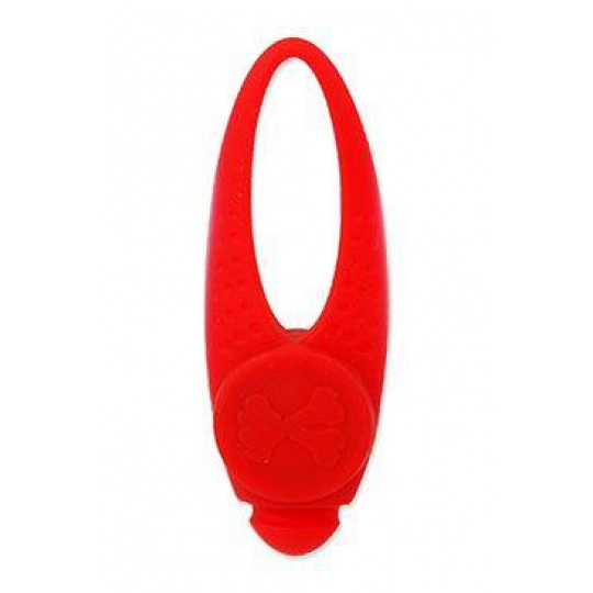 Prívesok na obojok Dog Fantasy LED silikón červený 8cm