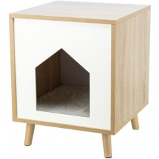 Drevená búdka ISA na nožičkách 40 x 50 x 40 cm, svetlohnedá/biela Drevená búdka ISA na nožičkách 40 x 50 x 40 cm, svetlohnedá/biela