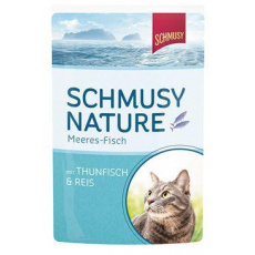 Schmusy Cat kapsa Fish tuňák+rýže 100g