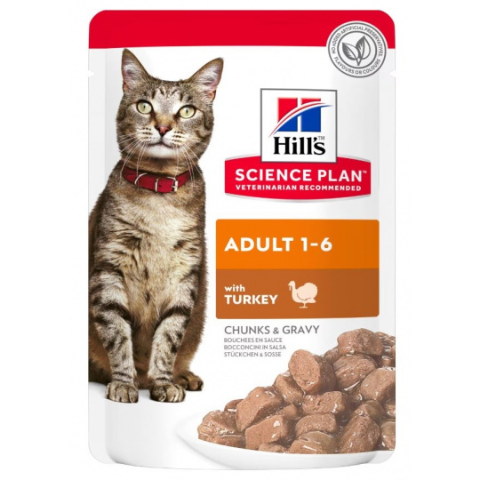 HILL'S Science Plan Adult with turkey - mokré krmivo pro kočky - 85g