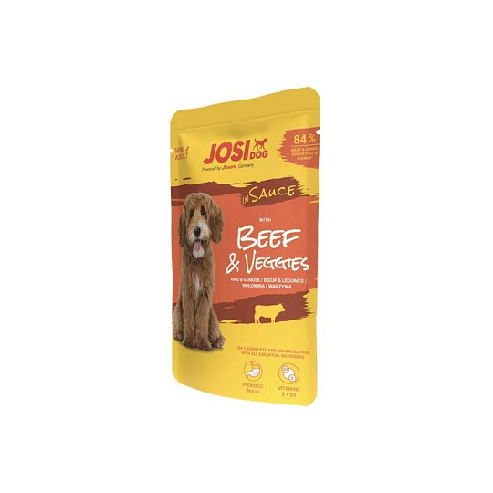 JosiDog maškrta Dog Beef&Veggies in Sauce 100 g