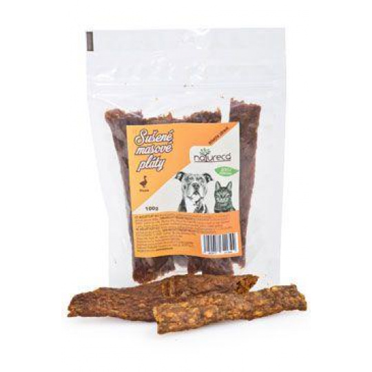 NATURECA pochúťka Mäsové pláty Kačica, 100% mäso 100g NATURECA pochúťka Mäsové pláty Kačica, 100% mäso 100g