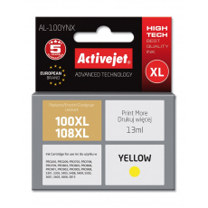 Activejet Inkoust AL-100YNX (náhradní inkoust Lexmark 100XL/108XL 14N1071E; Supreme; 13 ml; žlutý)