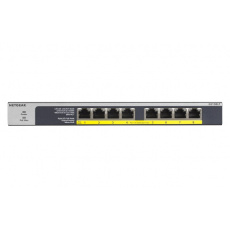 NETGEAR GS108LP Nespravované Gigabit Ethernet (10/100/1000) Podpora napájení po Ethernetu (PoE) 1U Černá, Šedá