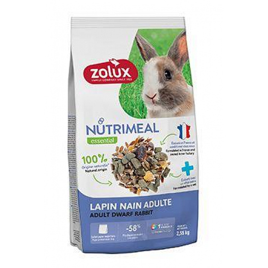 Krmivo pre králiky Adult NUTRIMEAL mix 2,55kg Zolux Krmivo pre králiky Adult NUTRIMEAL mix 2,55kg Zolux