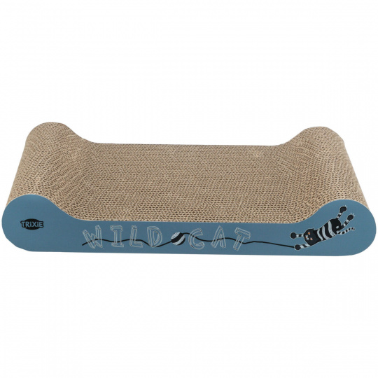 WILD CAT škrabací kartón 41x7x24 cm modrý