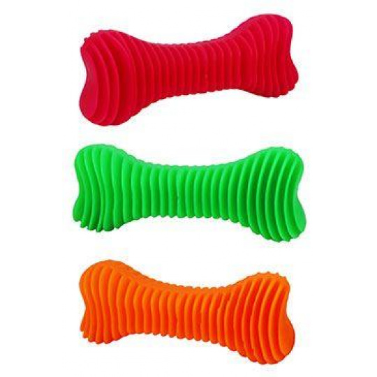 Hračka pes Kosť Dentálna rebrovaná plávajúca 16cm SP