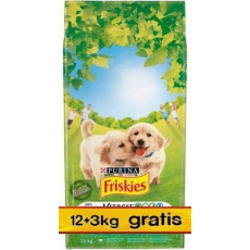 PURINA Friskies Junior - suché krmivo pro psy - 12 + 3 kg