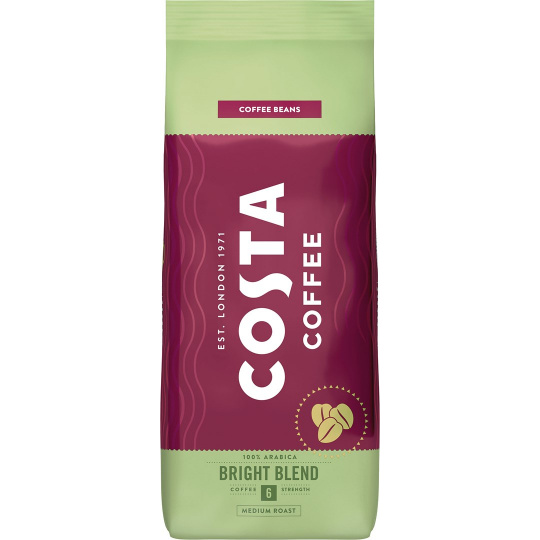 Costa Coffee Bright Blend zrnková káva 1kg