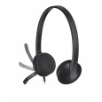 Logitech H340 USB Computer Headset Sluchátka s mikrofonem Kabel Přes hlavu Kancelář / call centrum USB Typ-A Černá