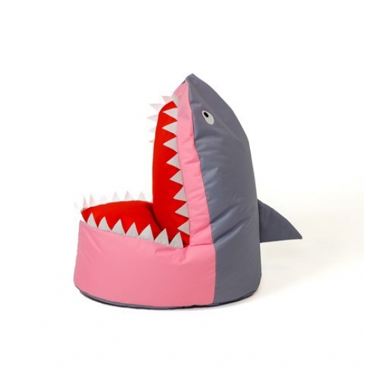 Sako taška pouffe Shark šedorůžová XXL 100 x 60 cm