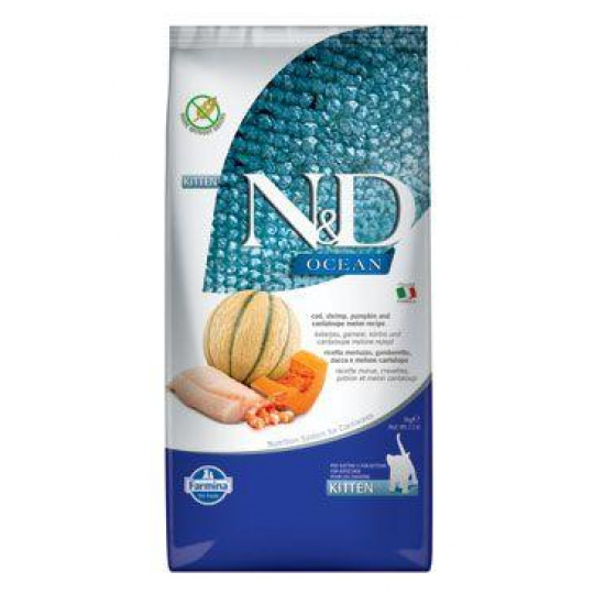 N&D OCEAN CAT Kitten Cod & Shrimp & Pumpkin&Melon 5kg N&D OCEAN CAT Kitten Cod & Shrimp & Pumpkin&Melon 5kg