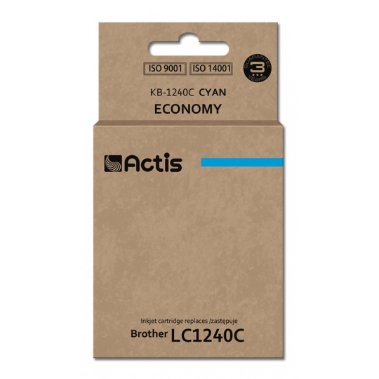 Actis Inkoust KB-1240C (náhradní inkoust Brother LC1240C/LC1220C; standardní; 19 ml; modrý)