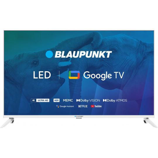 TV 43" Blaupunkt 43UBG6010S 4K Ultra HD LED, GoogleTV, Dolby Atmos, WiFi 2,4-5GHz, BT, bílá