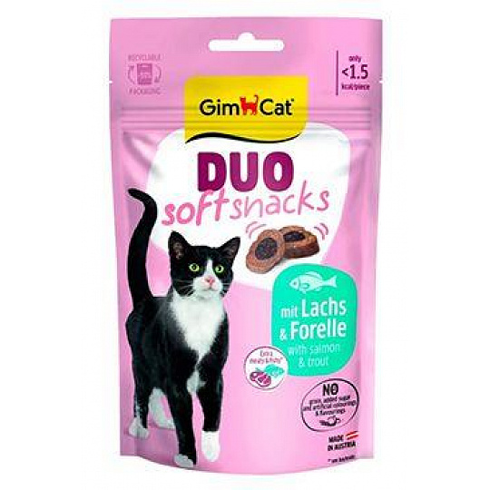 GimCat Duo Soft Snacks losos&pstruh 50g GimCat Duo Soft Snacks losos&pstruh 50g