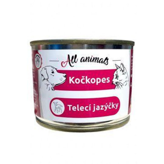 ALL ANIMALS konzerva MAČKOPES teľacie jazýčky 200 g