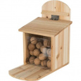 Kŕmna stanica pre veveričky 20 x 30 x 30 cm, prírodné borovicové drevo
