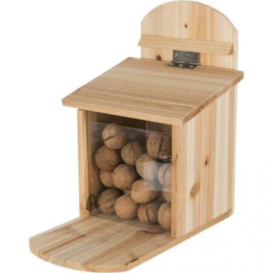 Kŕmna stanica pre veveričky 20 x 30 x 30 cm, prírodné borovicové drevo Kŕmna stanica pre veveričky 20 x 30 x 30 cm, prírodné borovicové drevo