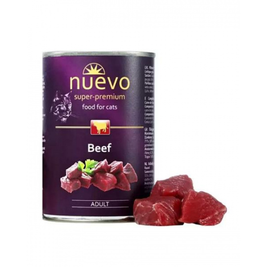NUEVO cat Adult Beef bal. 6 x 400 g konzerva NUEVO cat Adult Beef bal. 6 x 400 g konzerva