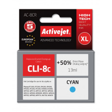 Activejet Inkoust AC-8CR (náhrada Canon CLI-8C; Premium; 13 ml; modrý)