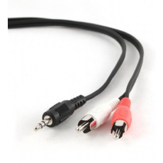 Gembird 1.5m, 3.5mm/2xRCA, M/M audio kabel 1,5 m Černá, Červená, Bílá