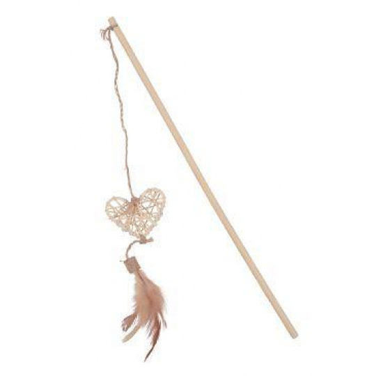 Hračka mačka udica ETHICAT RATTAN srdce Zolux Hračka mačka udica ETHICAT RATTAN srdce Zolux