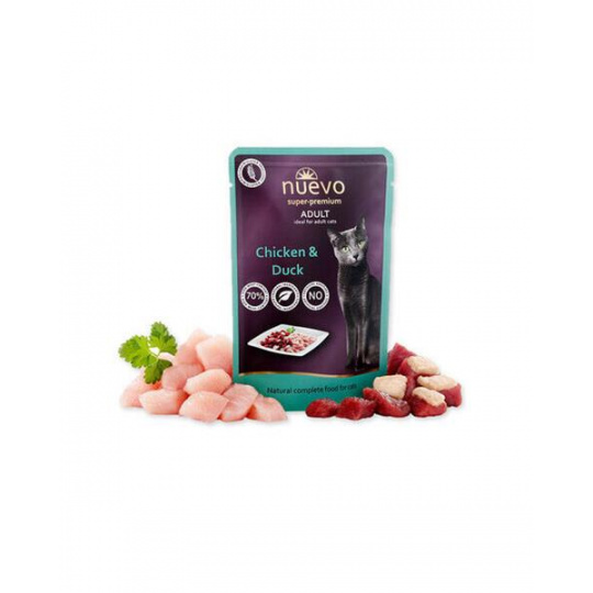 NUEVO cat Adult Chicken & Duck bal. 16 x 85 g kapsičky NUEVO cat Adult Chicken & Duck bal. 16 x 85 g kapsičky