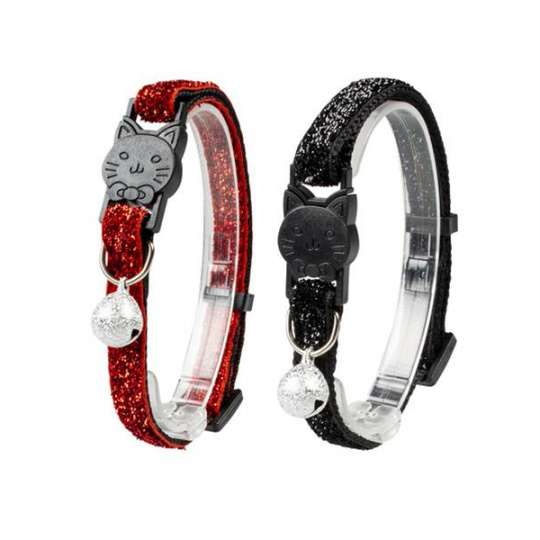 Obojok DUVO + nylonový pre mačky, lesklý mix farieb 20-30cm/10mm 2ks Obojok DUVO + nylonový pre mačky, lesklý mix farieb 20-30cm/10mm 2ks