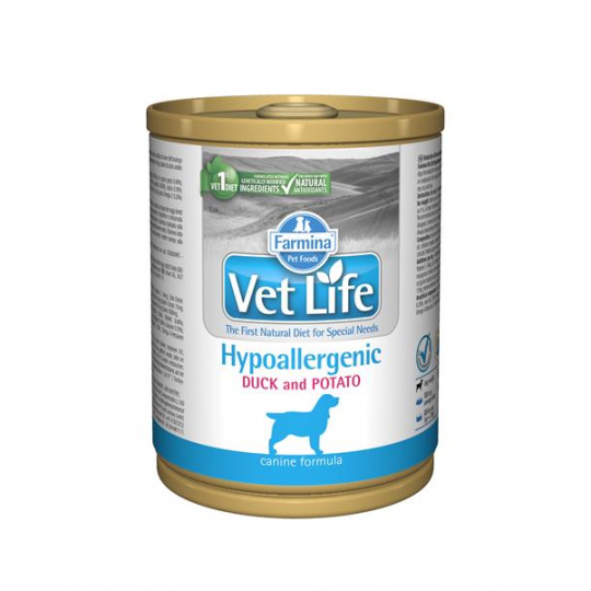 Farmina Vet Life dog hypoallergenic duck & potato konzerva 300 g Farmina Vet Life dog hypoallergenic duck & potato konzerva 300 g