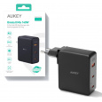 Síťová nabíječka AUKEY PA-B7O Omnia II GaN 2xUSB-C 1xUSB-A PD 3.1 PPS 140W EU/US/UK