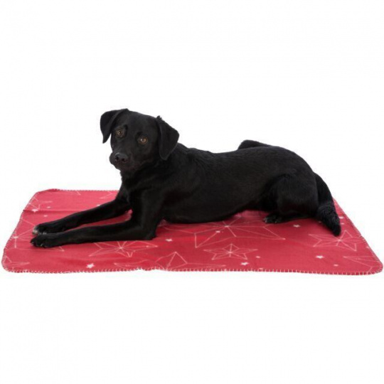 Xmas vianočná fleecová deka LUCIANO, mix farieb (červená, piesková, zelená)