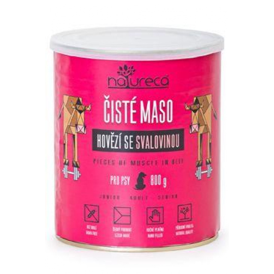 NATURECA konz. hovädzie so svalovinou pre psy 800g