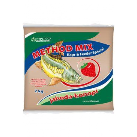 Mikrop Method mix pre ryby jahoda - konope 2kg Mikrop Method mix pre ryby jahoda - konope 2kg