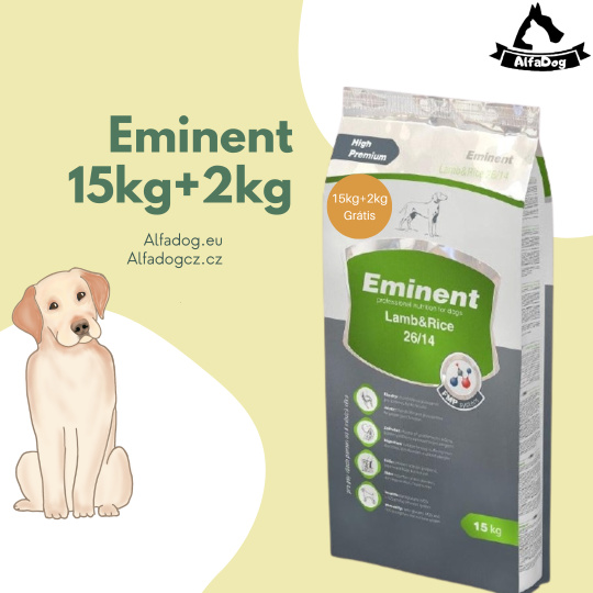 Eminent Dog Lamb Rice 15kg + 2kg