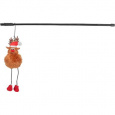 Xmas Reindeer Rod - vánoční hrací prut se sobem, 45 cm, plast/plyš