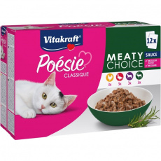 VITAKRAFT Poésie Classique Meaty choice - mokré krmivo pro kočky - 12 x 85 g