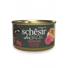 Schesir Cat konz. After Dark Wholefood kura/hovädzie 80g Schesir Cat konz. After Dark Wholefood kura/hovädzie 80g