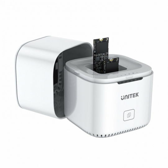 UNITEK SyncStation Marshmallow M.2 USB 3.2 Gen 2 (3.1 Gen 2) Type-C Bílá