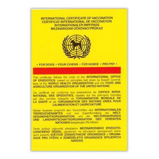 Očkovací preukaz pes MSD medzinárodný 1ks Očkovací preukaz pes MSD medzinárodný 1ks